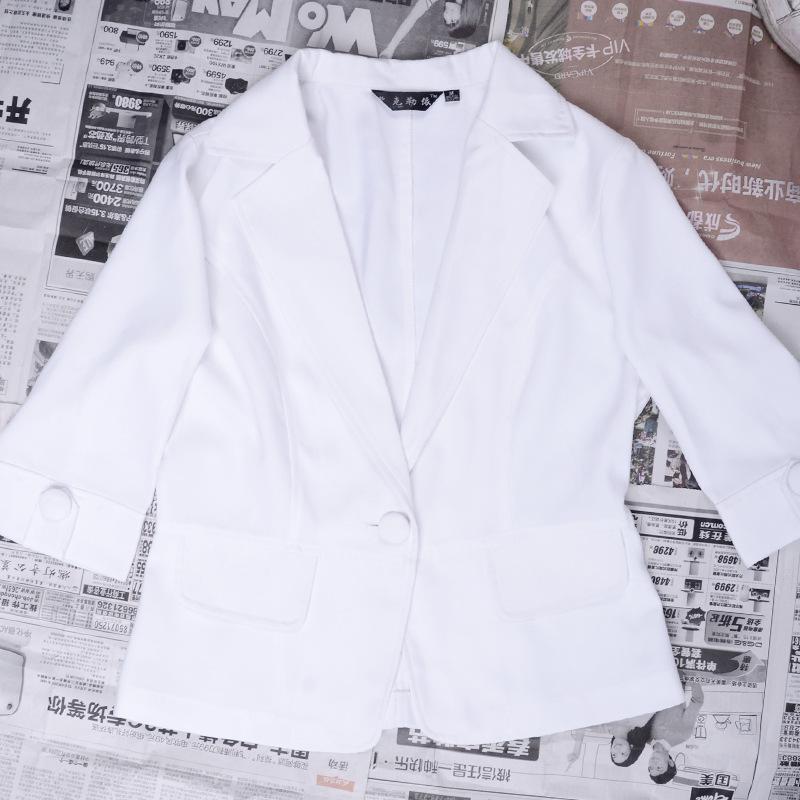 Summer Latest For Women Korean Style Slim Single-button Three-quarter Sleeve Small Suit Red Short-sleeved Suit Jacket for Women
