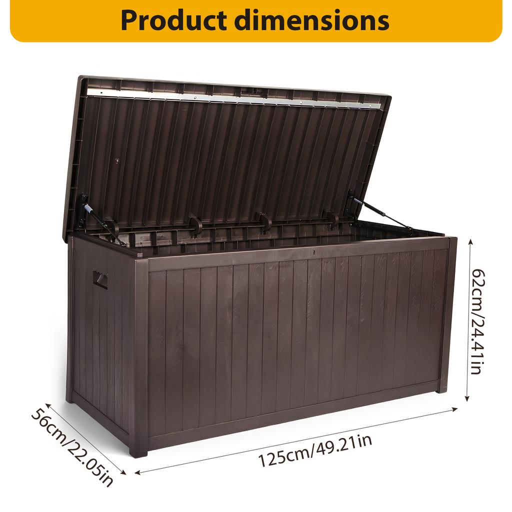 Outdoor Storage Box Deck Box Waterproof Heat-resistant Storage Chest for Outside Patio Furniture Cushions Pool Supplies Garden