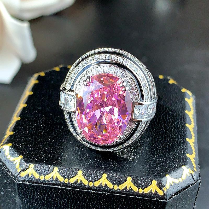 Jewelry Set Zircon Ring Necklace High Style Light Luxury Fashion Women'S
