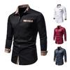 Shirt Autumn and Winter European and American Men's Casual Long Sleeve Large Size Shirt