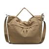 Solid Nylon Totes Bag Versatile Large Capacity Overlarge Drawsting Bag Light Weight Casual Women's Commutting