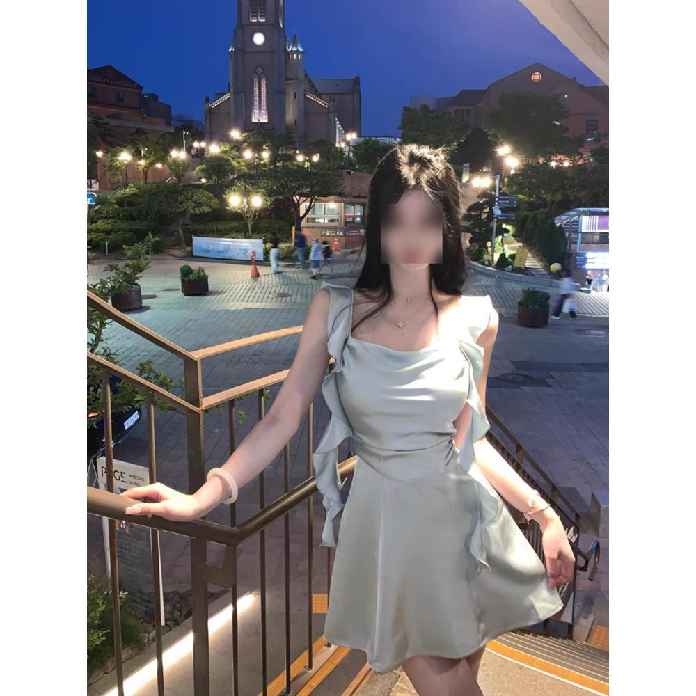 Pure Desire To Show Thin Temperament Spice Girl Suspender Short Skirt French Niche Design High-end A-word Dress Women's Summer