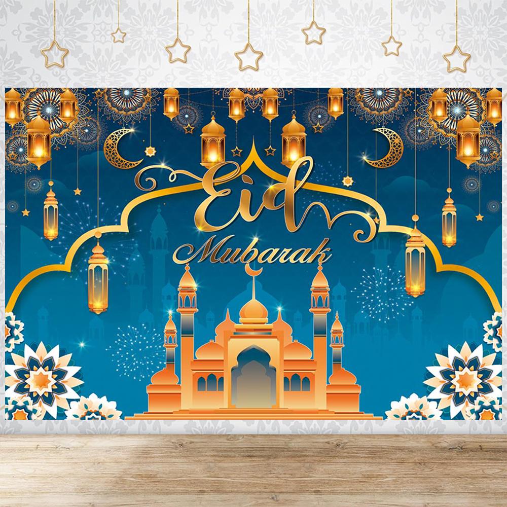Eid Party Thema Traditioneller Hintergrund Ramadan Mubarak Dekorationen für Zuhause Islamisch Muslimisch Kareem Eid Al Adha Requisite Geschenk Poster