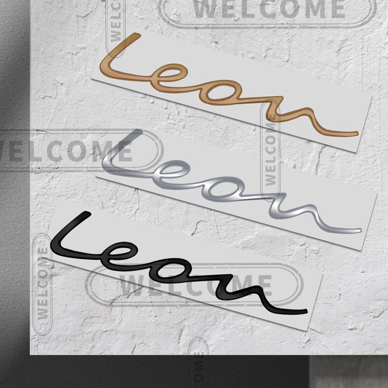 Emblema Lettere Auto Metallo 3D Per Logo Leon 5f MK3 MK2 Badge Adesivo Rame Opaco Decalcomanie Baule Accessori Styling