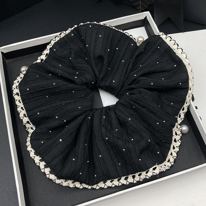 2025 French Luxury Lace & Pearl Hair Tie - Chic Ponytail Accessory