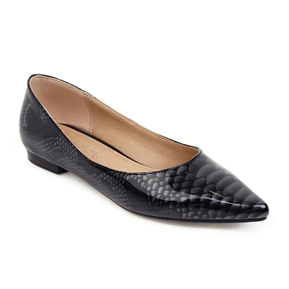 

Модные повседневные женские балетки, туфли-лоферы с острым носком, туфли-лоферы из змеиной кожи, женские балетки, большой размер 45 39 чёрный