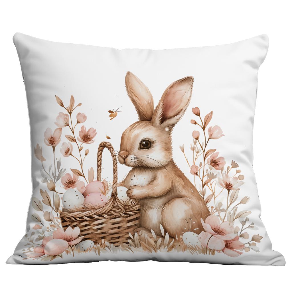 Neues Ostern Retro Floral Hase Ei Push Kissenbezug Zuhause Sofa Kissenbezug