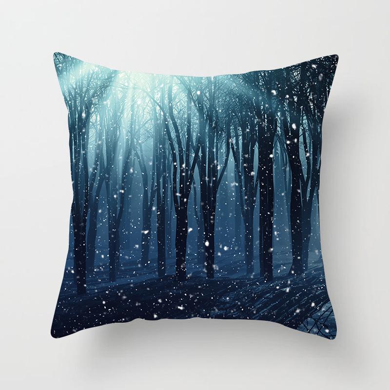 Ins Homewares Dusk Trees Sofa Car Pillow Cover Office Cushion Cover