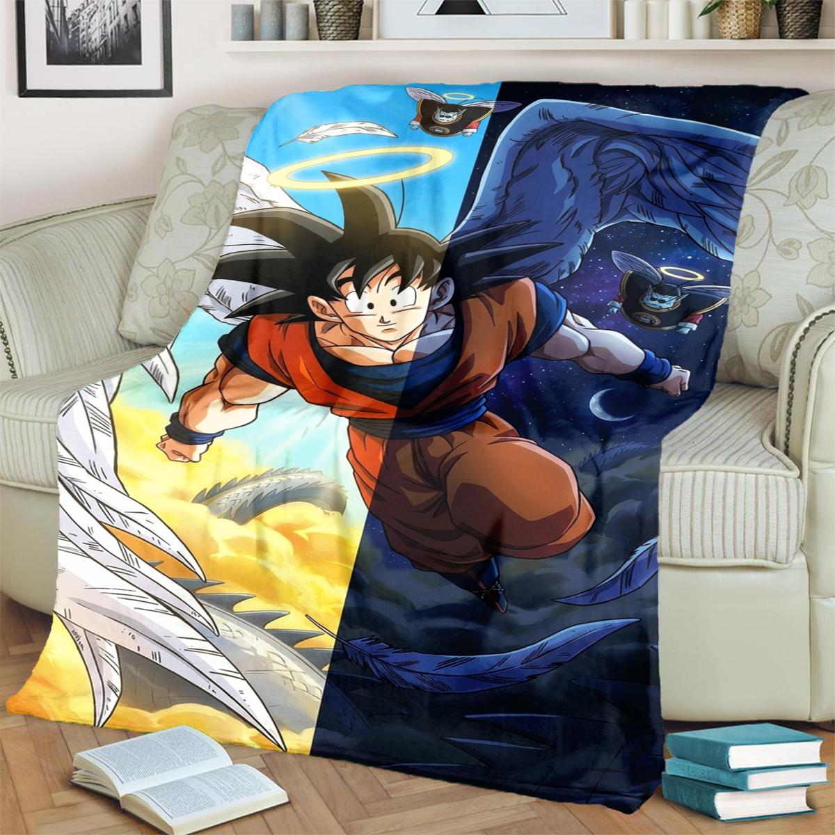 

Flannel Dragon Ball! Blanket Warm Comfortable Print for Bedrooms, Sofas, Beds, Chairs, Picnics, Travel 75x90cm