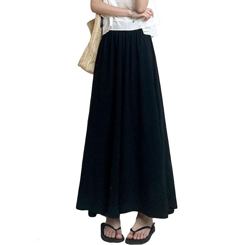 1 ks Kalhoty ke kotníkům Bavlněná Linie Ležérní Kalhoty Dámské Sukně Léto Kalhoty se širokými nohavicemi Elastické Volné Street Prodyšné Tenké