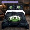 VfL Wolfsburg FC Thema Beddengoed 3-delige Dekbedovertrek Set Decoratief Beddengoed Voor Tienerkamer Woondecoratie