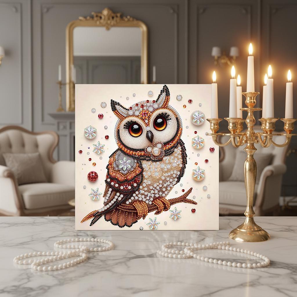 DIY Special Shape Drill Art Craft Pearl Diamond Painting with Frame 25x25cm Pearl Art Painting Set for Adults Home Wall Decor