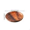 Acacia Wood Dish Round Wooden with Rim Shallow Tray Lip for Entertaining, Tea Time