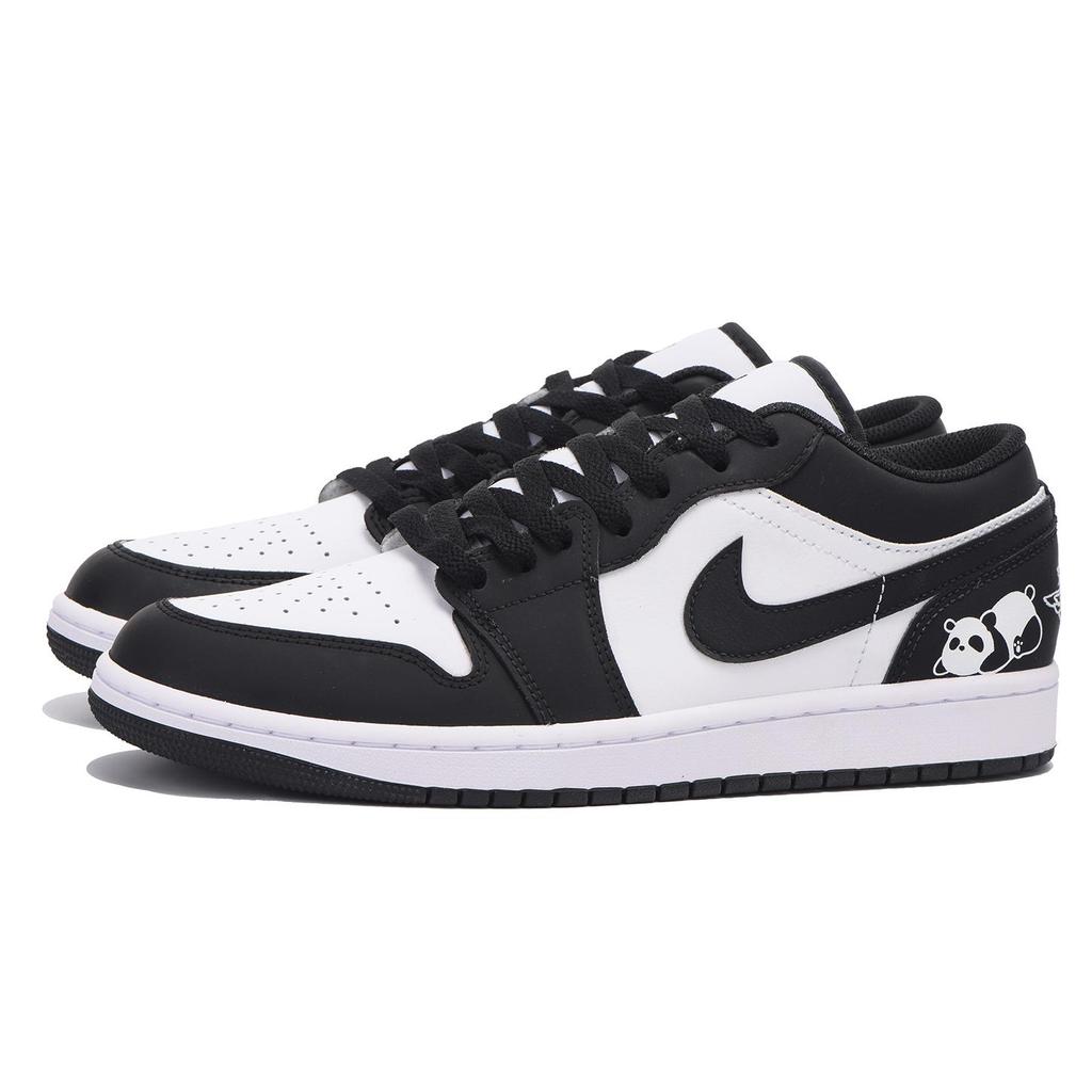 Jordan Air Jordan 1 Low Cushioning Slip Resistant Low Top Vintage Basketball Shoes Men's Black White 553558-132(SBOX)