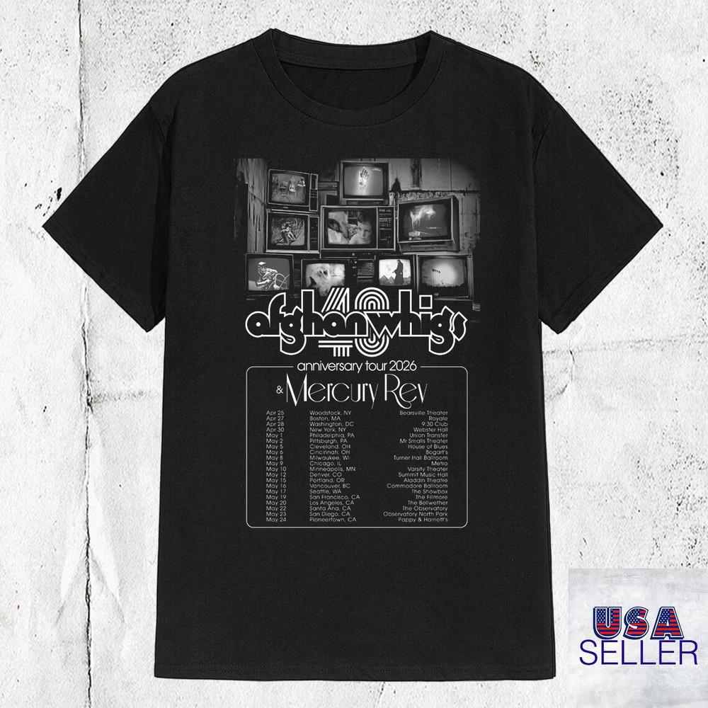 The Afghan Whigs Band 40th Anniversary Tour  T Shirt Size S5XL Unisex T-Shirt L