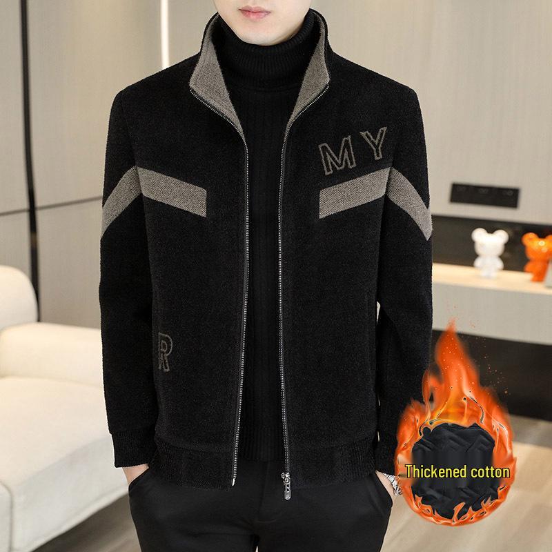 2025 Autumn/Winter Men's Korean Style Woolen Coat - Thick Casual Jacket