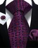 Mens Tie Paisley Jacquard Woven 8Cm Formal Business Wedding Necktie Pocket Square Set Suit Cravat High Quality Handmade Gravata