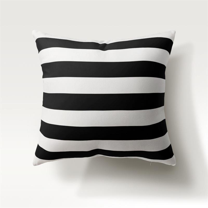 Nordic simple fashion black and white geometric polyester pillowcase 45x45cm Sofa Chair car cushion cover Home decor Pillowcase