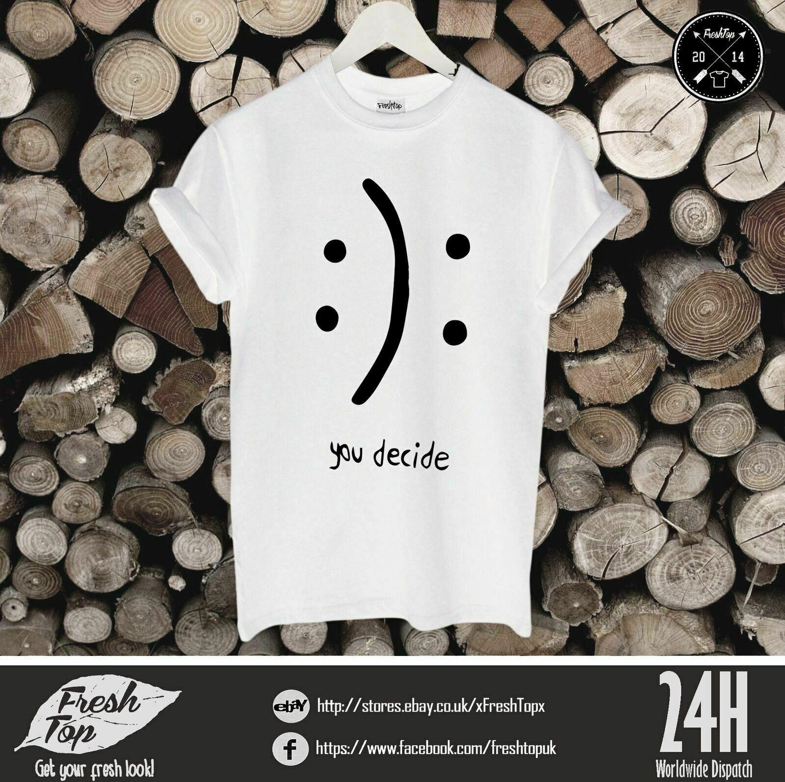 

Ти вирішуєш Happy Sad Face Smile Cry Tumbrl Flawless Homie Dope Zoella Футболки унісекс S