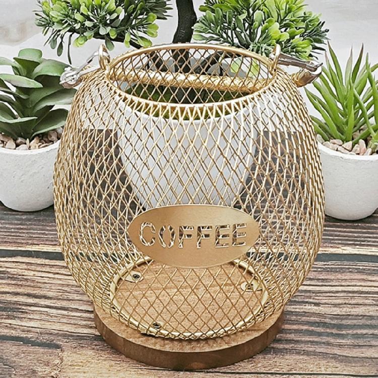 Fashionable Coffee Accessory Storage Basket With Protective Opening Portable for Maintaining Cleanliness and Order