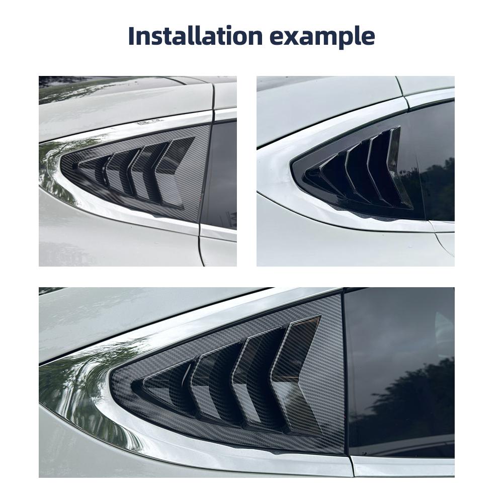 1Pair Rear Side Window Shutter Cover Air Vents Sunshade Louver Covers Car Window Trim Spoiler For Tesla Model X 2015 2016-2025