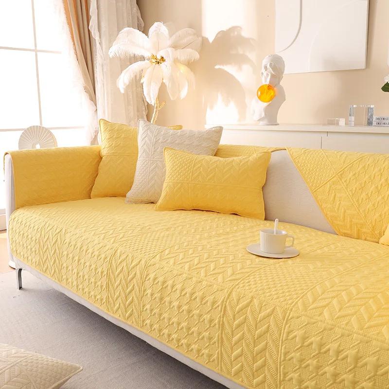 Severský idylický potah na pohovku Bavlněný broušený potah na pohovku Univerzální ručník na rohovou pohovku Protiskluzový potah na gauč Obývací pokoj Více velikostí