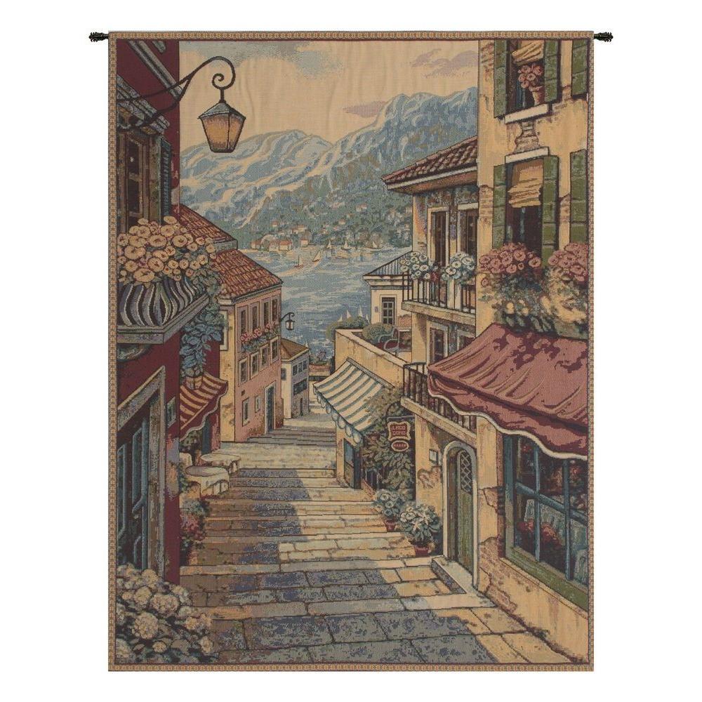 Bellagio Scalinata Tapestry Italian Wall Art 75x100 чёрный
