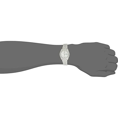 SEIKO 5 [Authentic] Overseas Seiko Five Automatic Watch, See-Through Back, Silver Dial, Metal Band, SNK385KC, Men's