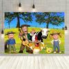 Green Grass Farm Theme Party Decoration  Background La Granja De Zenon Backdro Photo Backdrop Kids 1st Birthday Baby Shower