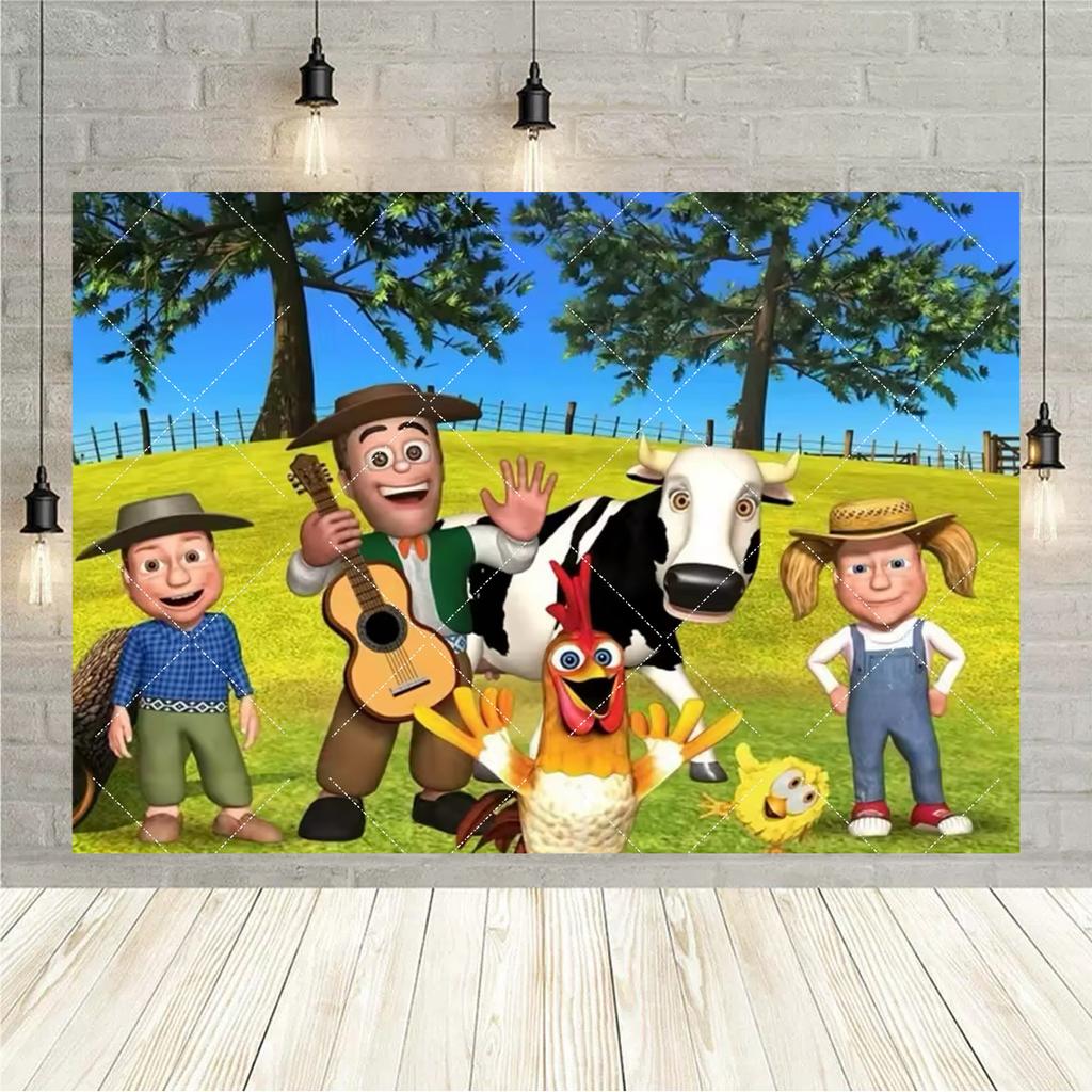 Green Grass Farm Theme Party Decoration Background La Granja De Zenon Backdro Photo Backdrop Kids 1st Birthday Baby Shower