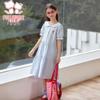 Girls' Summer Academy Style Doll Collar Princess Dress