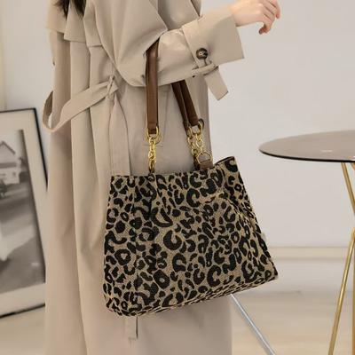 Today's Popular Leopard Print Large-capacity Bag Women's New Autumn Versatile Messenger Bag Commuter Shoulder Bucket Bag