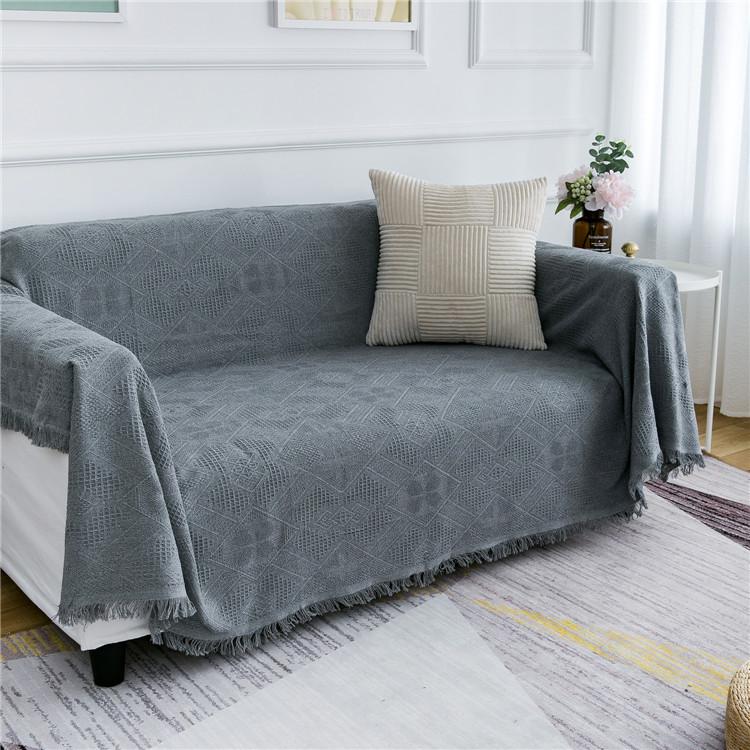 Diamond Shaped Minimalist Modern All Inclusive Solid Color Sofa Blanket Tea Table Cloth Cover Blanket