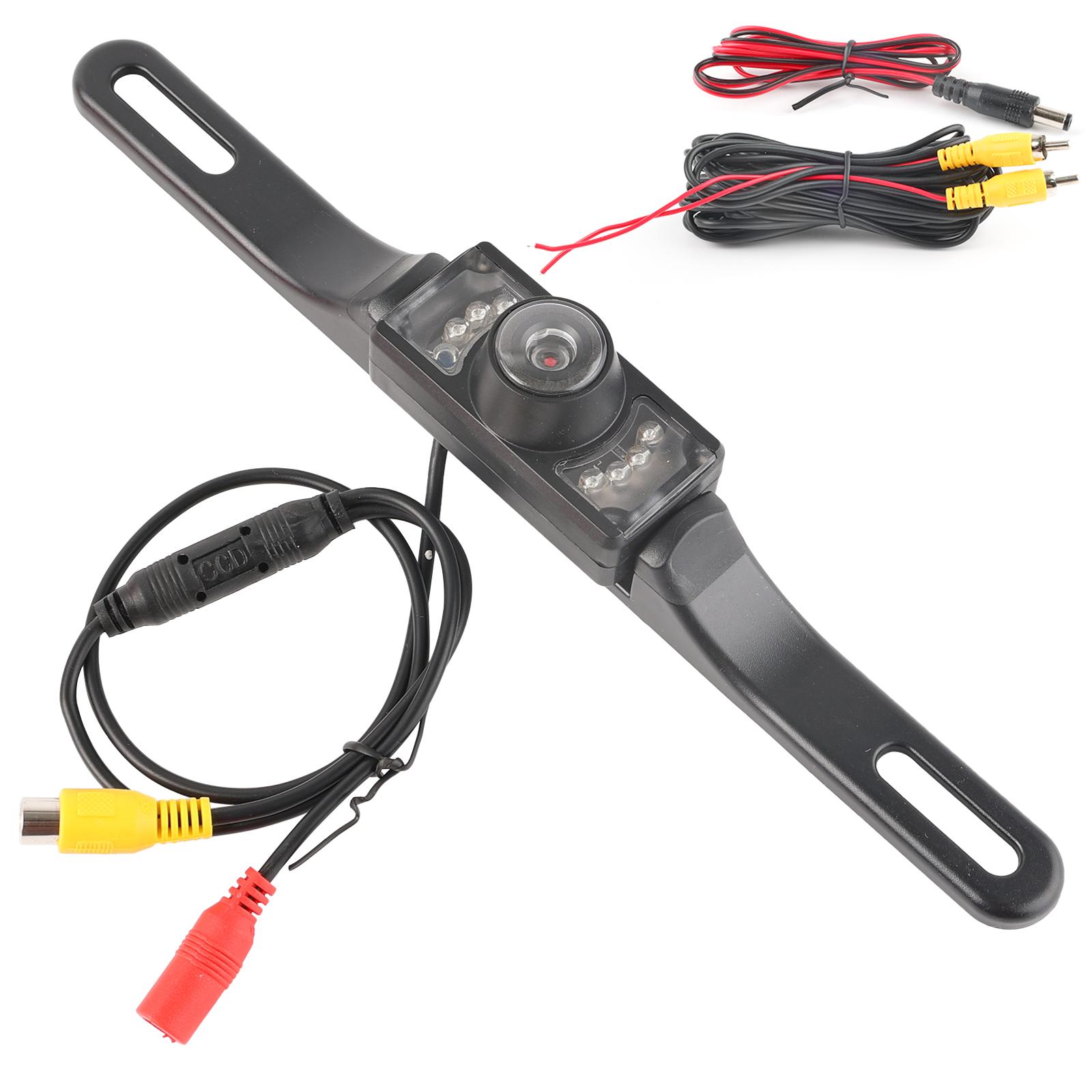 Car Backup Camera License Plate Night Vision Waterproof 170 Degree Wide Angle HD Rear View Reversing Parking For Parking Monitor чёрный