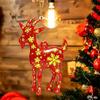 Acrylic Chinese Zodiac Goat Hanging Ornament Auspicious Red Gold Design For Spring Festival New Year Home Decoration
