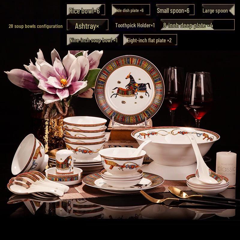 Success Immediately 28-Piece Bone China Dinnerware Set
