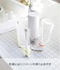 Yamazaki Plastic Bag W12 X X Triangular Corner Desktop Trash Slim 6534 Holder, White, Approx. D9.5 H16.5cm, Plate, Drainer, Can, Foldable,