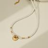 Elegant Retro Spinel Beaded Clavicle Necklace for Women