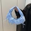 Sac à main pour femme nœud en demi-lune Sacs plissés Nuage Boulette pour femme Sac d'épaule Croissant Sac de créateur Pochette Croissant
