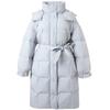 Sancai Women's Plus Size Long Hooded Goose Down Coat