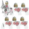 MOC Medieval Lion King Castle Knight Building Blocks Figure Accessories War Horse Cavalry Warrior Crusaders Toy Gift Bricks N029