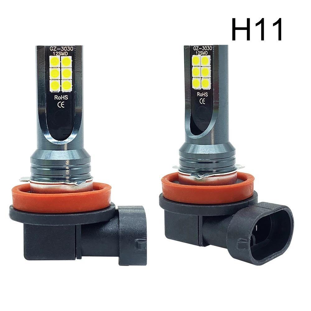 LED Car Fog & Headlight H4 H7 H8 H11 9006 CSP 3030 12SMD Anti-Fog Bulb
