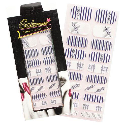 

Marine Nail Art Stripe Nail Sticker Self