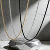 2.5/3mm Wide Stainless Steel Keel Chain Necklace for Women Men Trendy Shiny Gold Color Jewelry Delicate Collar Chain Accessories