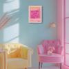 Preppy Trendy Funky Canvas Wall Art Aesthetic Poster Girls Room Decor Cute Girly Paintings Wall Decor Artwork You're Pretty Print for Home Bedroom