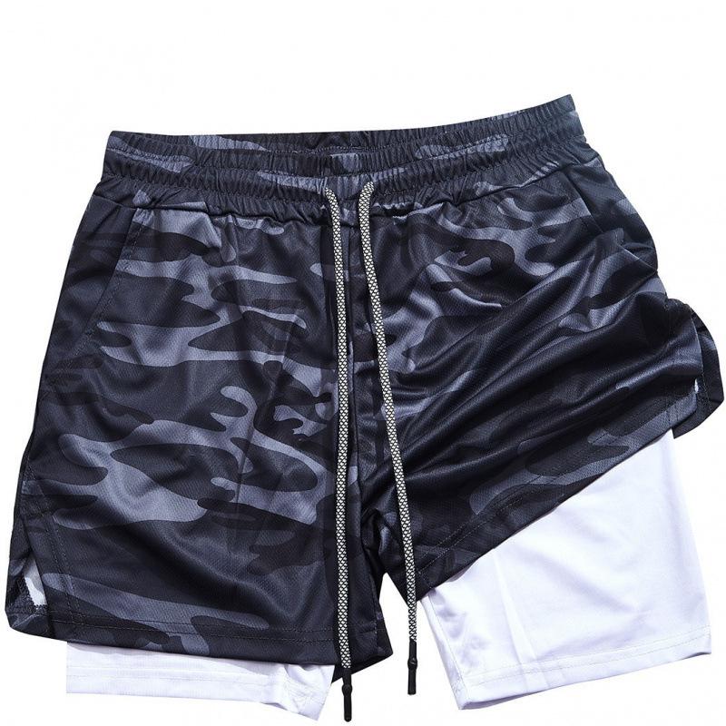 Summer Men's Casual Running Shorts - Multi-Pocket, Double Layer, Plus Size Fitness