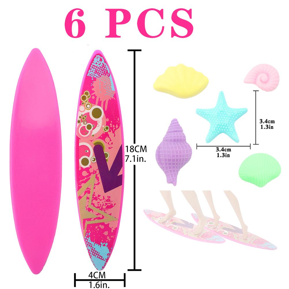 Fashion 11.5'' Doll Accessories 30cm Doll Crystal Shoes Surfboard Hangers Bag Hairpin Comb Travel Accessories Toy Gift