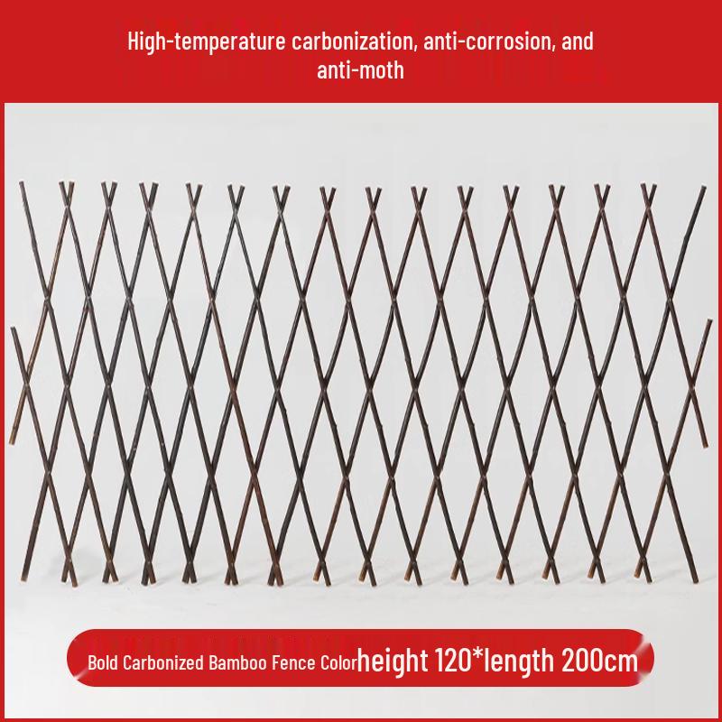 Expandable Bamboo Fence Panel for Outdoor Patio and Garden – Anti-Corrosion Support Pole for Landscaping and Partitioning.