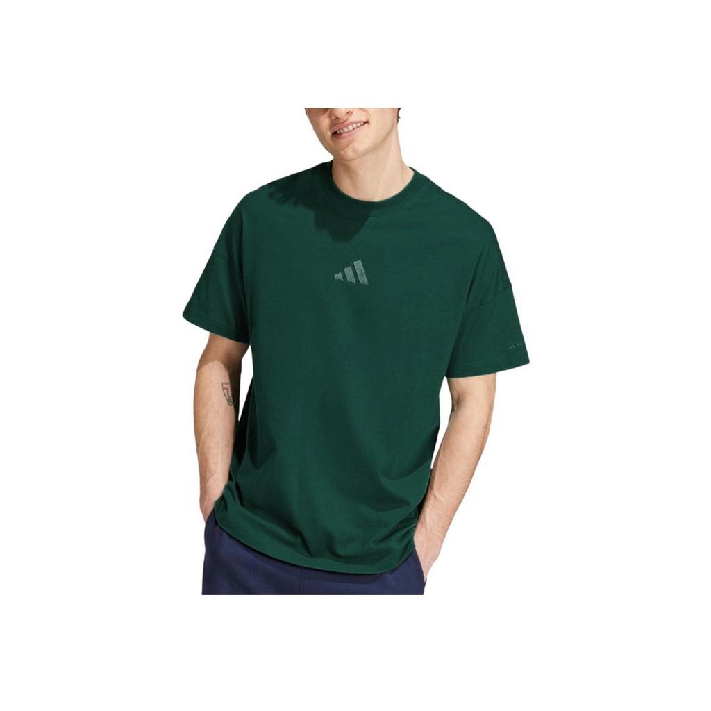 Adidas Logo Print Crew Neck Short Sleeve T-Shirt Men Tops Green IY4143