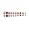 24pcs Press On Nails Short Square Wear Nails St. Patrick's White Border Clover Cross-Border Manicure Nail Stickers Removable Nail Stickers